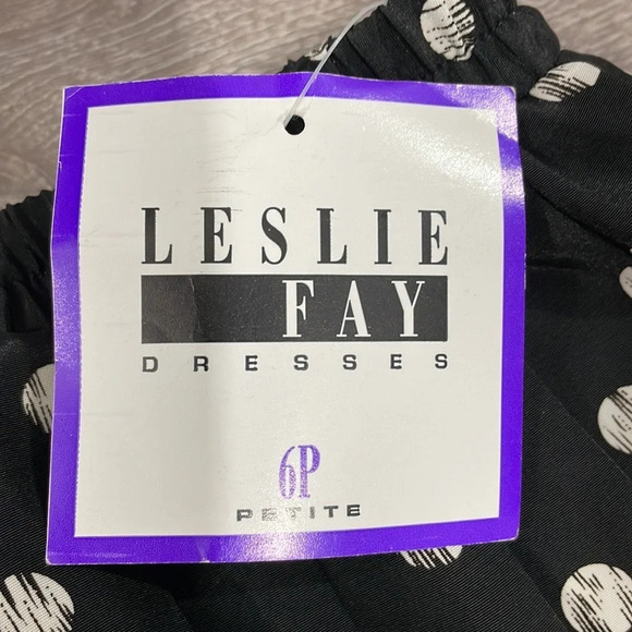 NWT Vintage Leslie Faye Pull On Elastic Waist Pleated Midi Skirt 6P - Picture 10 of 14